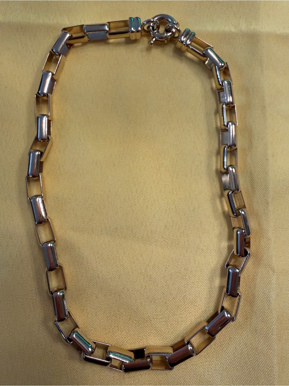Park Lane Gold Geometric Rectangle Link Necklace New